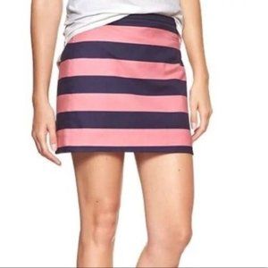 GAP Skirt pink‎ navy stripe Zip back NWT